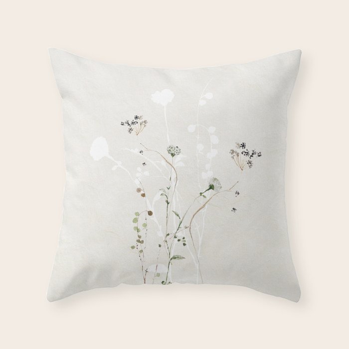 JAPANESE IKEBANA 2 Throw Pillow Gallery Image 1