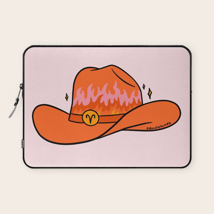 Aries Cowboy Hat Laptop Sleeve Gallery Image 1