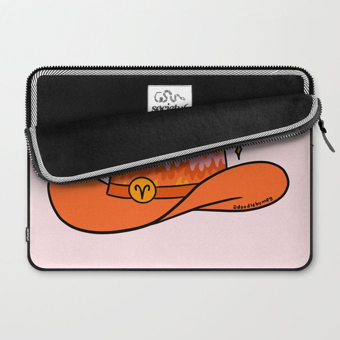 Aries Cowboy Hat Laptop Sleeve Gallery Image 2