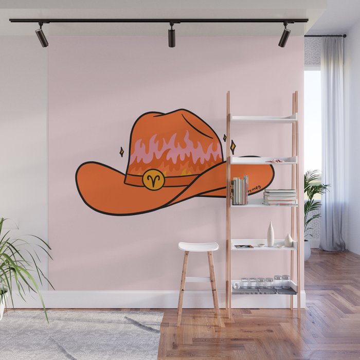 Aries Cowboy Hat Wall Mural Gallery Image 1