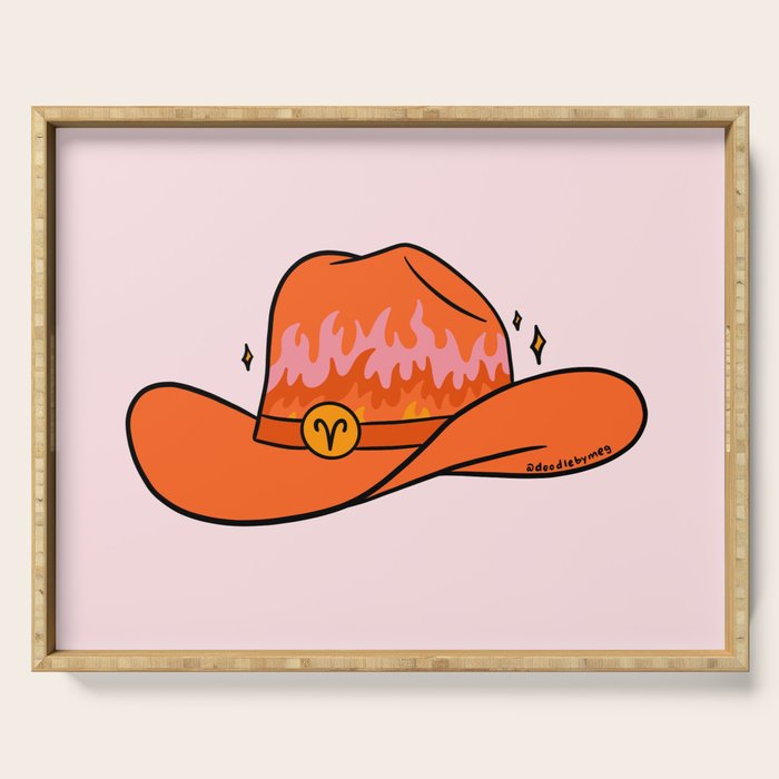 Aries Cowboy Hat Serving Tray Gallery Image 1
