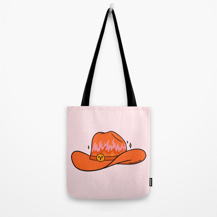 Aries Cowboy Hat Tote Bag Gallery Image 2