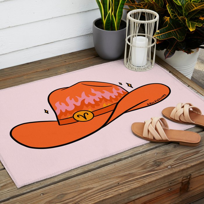Aries Cowboy Hat Outdoor Rug Gallery Image 2