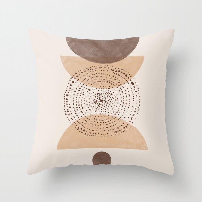 Boho Minimalistic Art Throw Pillow Gallery Image 1