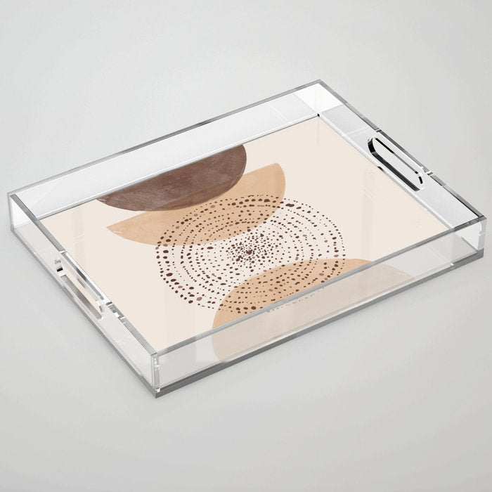 Boho Minimalistic Art Acrylic Tray Gallery Image 1