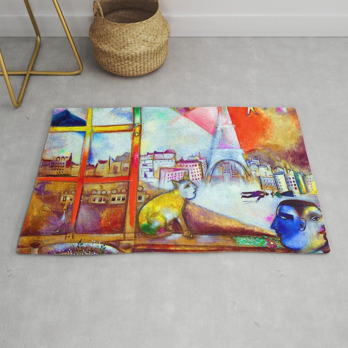 Marc Chagall Paris Through the Window Rug Gallery Image 1