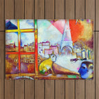 Marc Chagall Paris Through the Window Outdoor Rug Gallery Image 1