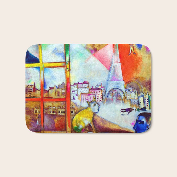 Marc Chagall Paris Through the Window Bath Mat Gallery Image 1