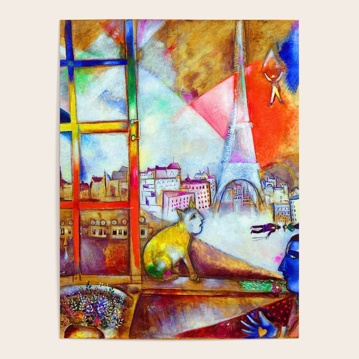 Marc Chagall Paris Through the Window Poster Gallery Image 1