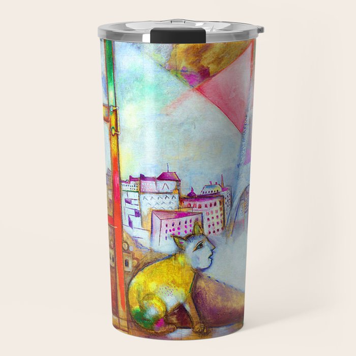 Marc Chagall Paris Through the Window Travel Mug Gallery Image 1