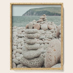 Beach Stones x nature environmental photograph Serving Tray Gallery Image 1