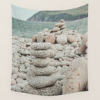 Beach Stones x nature environmental photograph Wall Tapestry Gallery Image 4