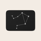 Libra Zodiac Star Constellation Line Art Black Bath Mat Gallery Image 1