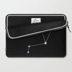 Libra Zodiac Star Constellation Line Art Black Laptop Sleeve Gallery Image 2