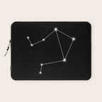 Libra Zodiac Star Constellation Line Art Black Laptop Sleeve Gallery Image 1