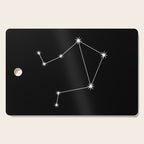 Libra Zodiac Star Constellation Line Art Black Cutting Board Gallery Image 1