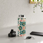 Indian Floral - pink and green  Water Bottle Gallery Image 4