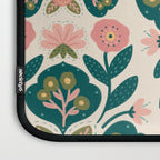 Indian Floral - pink and green  Laptop Sleeve Gallery Image 3
