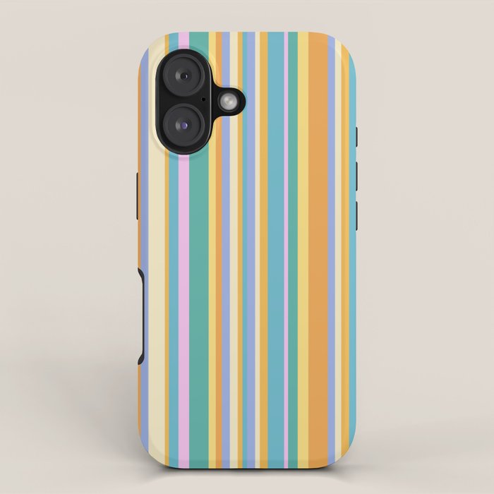 Classic Stripes XXIV - 90s Summer iPhone Case Gallery Image 1