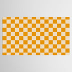 Checkerboard Mini Check Checked Pattern in Honey Mustard and Cream Tablecloth Gallery Image 2