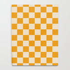 Checkerboard Mini Check Checked Pattern in Honey Mustard and Cream Notebook Gallery Image 4