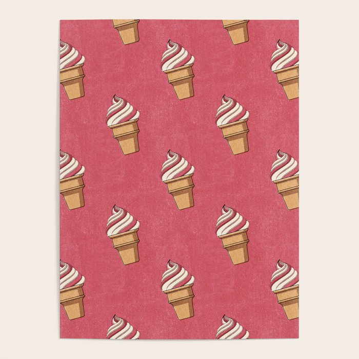FAST FOOD / Ice Cream - pattern Poster Gallery Image 4