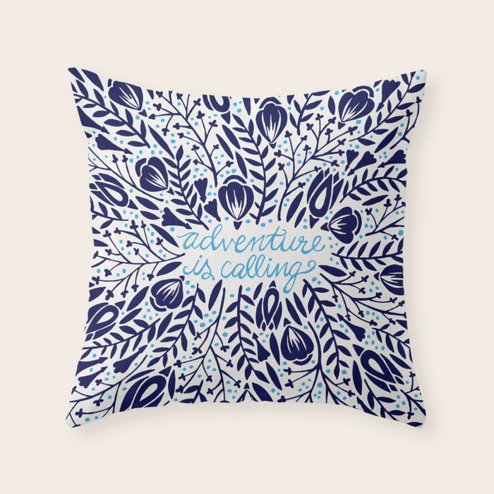 Adventure is Calling - Porcelain Palette Throw Pillow Gallery Image 6