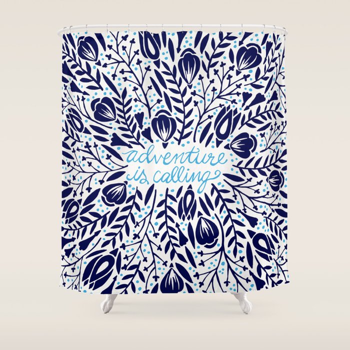 Adventure is Calling - Porcelain Palette Shower Curtain Gallery Image 1