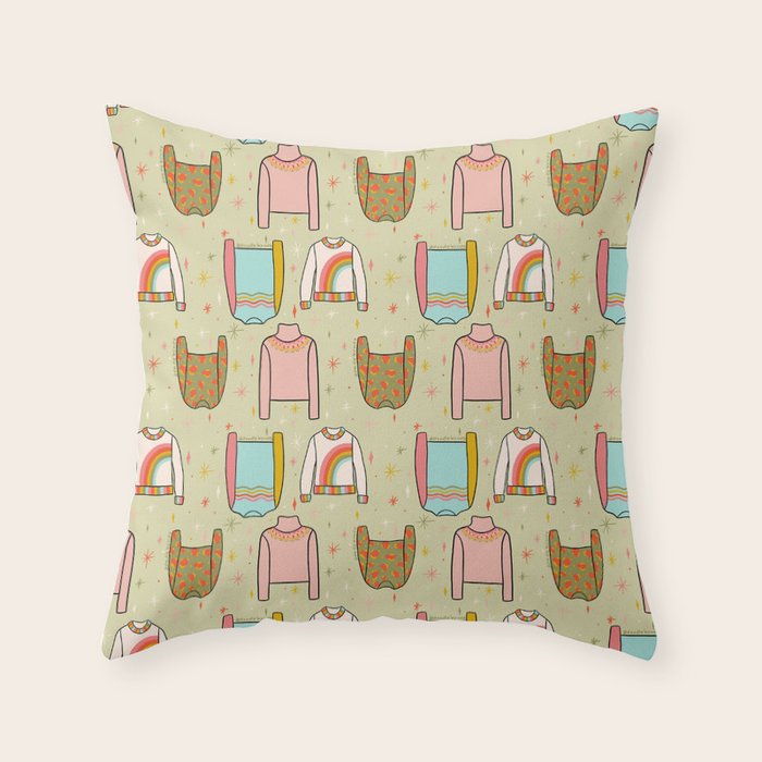 Sweater Weather Print Throw Pillow Gallery Image 6