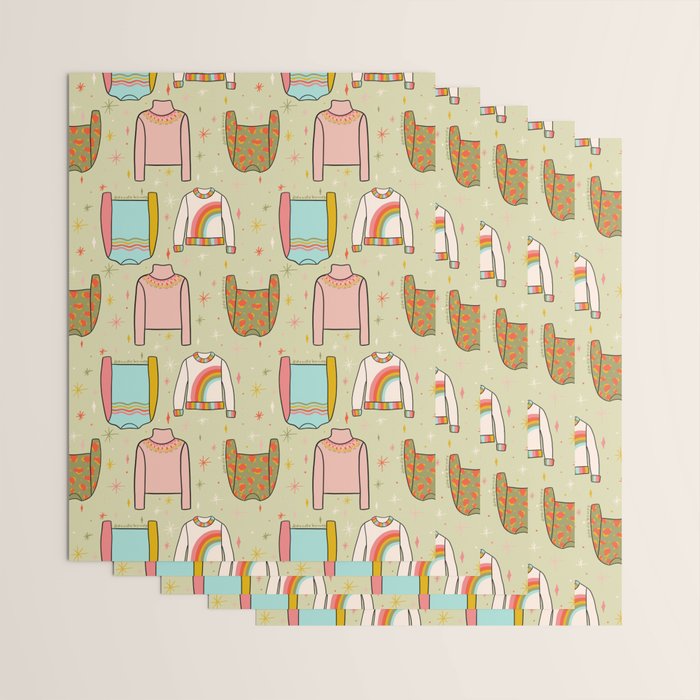 Sweater Weather Print Wrapping Paper Gallery Image 3