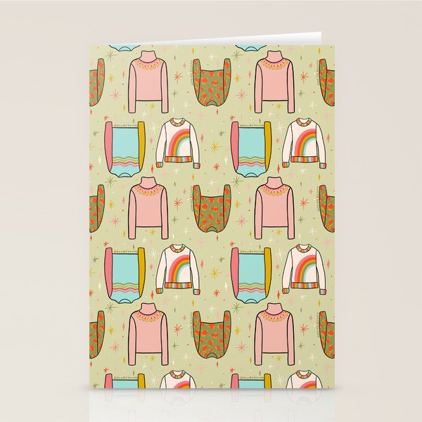 Sweater Weather Print Stationery Card Gallery Image 1