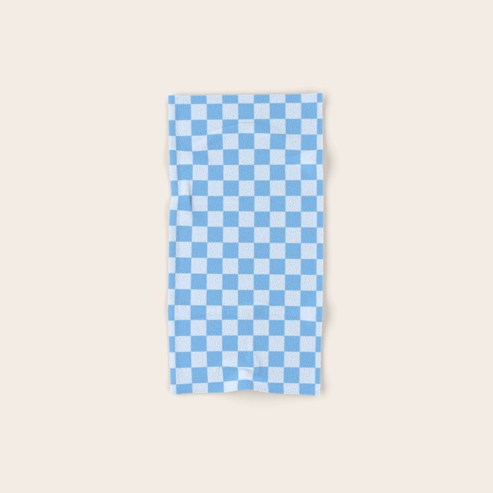 Light Blue Checks Bath Towel Gallery Image 1