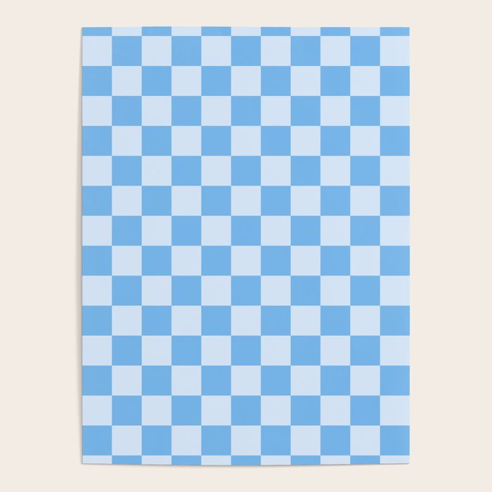 Light Blue Checks Poster Gallery Image 4