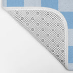 Light Blue Checks Bath Mat Gallery Image 2