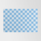 Light Blue Checks Rug Gallery Image 2