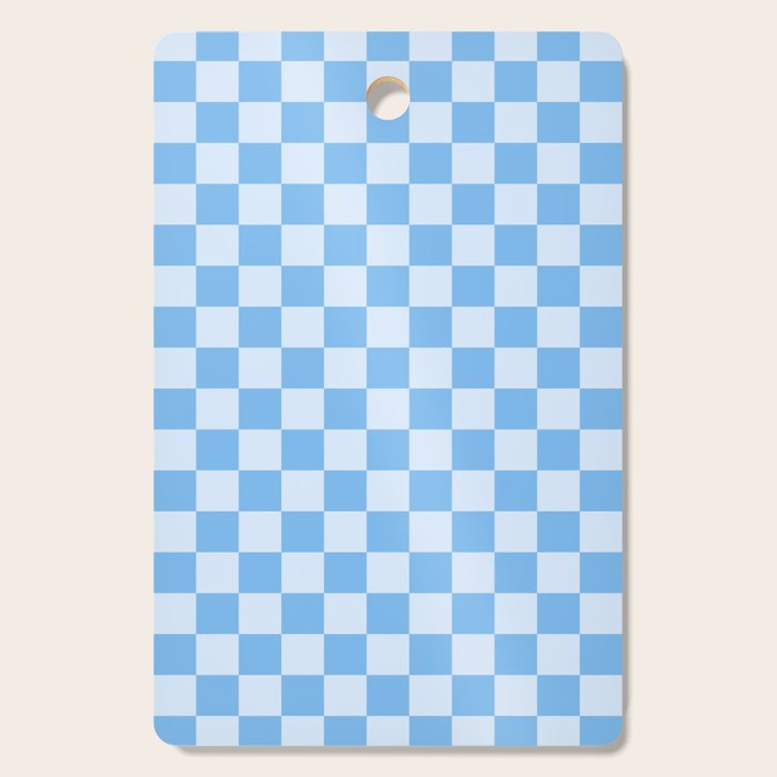 Light Blue Checks Cutting Board Gallery Image 1
