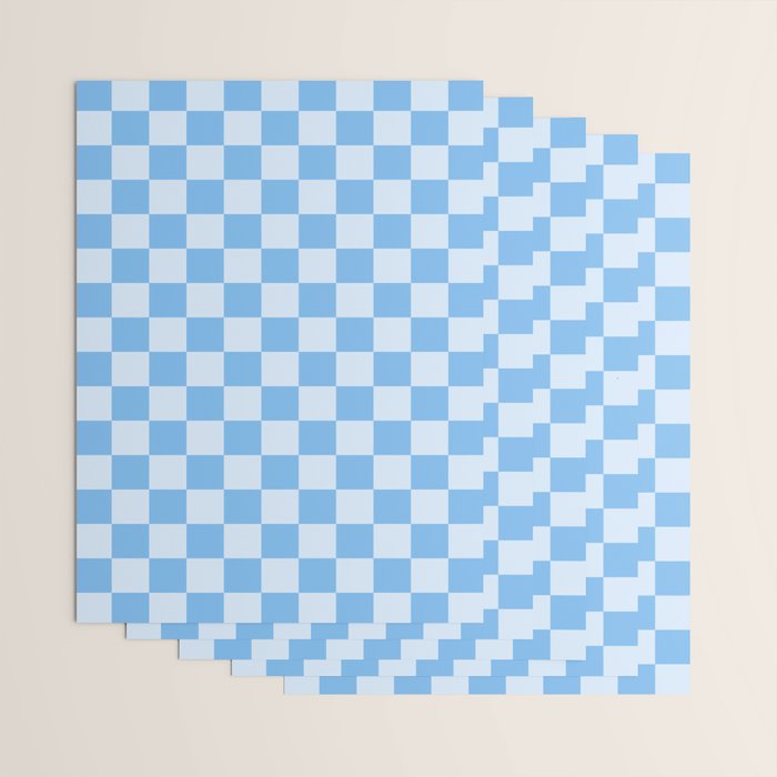 Light Blue Checks Wrapping Paper Gallery Image 3