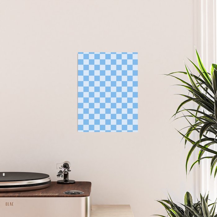 Light Blue Checks Poster Gallery Image 2