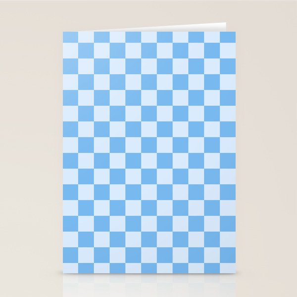 Light Blue Checks Stationery Card Gallery Image 1