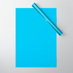 Turquoise Bright Blue Solid Color Wrapping Paper Gallery Image 1