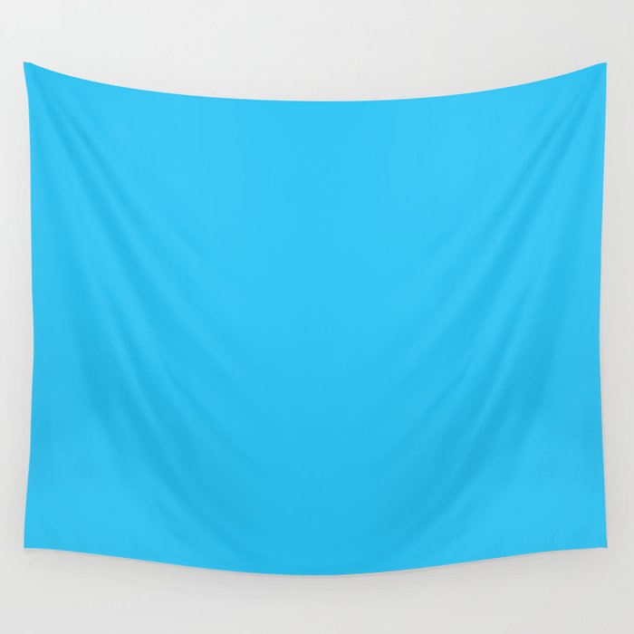 Turquoise Bright Blue Solid Color Wall Tapestry Gallery Image 1