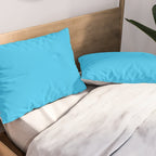 Turquoise Bright Blue Solid Color Pillow Sham Gallery Image 2