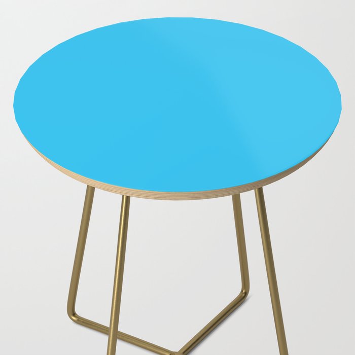 Turquoise Bright Blue Solid Color Side Table Gallery Image 2