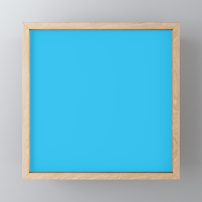 Turquoise Bright Blue Solid Color Mini Art Print Gallery Image 1
