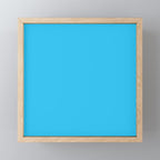 Turquoise Bright Blue Solid Color Mini Art Print Gallery Image 1
