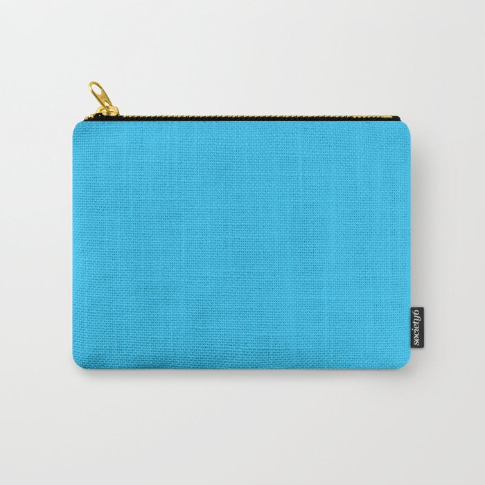 Turquoise Bright Blue Solid Color Carry All Pouch Gallery Image 1