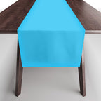 Turquoise Bright Blue Solid Color Table Runner Gallery Image 1