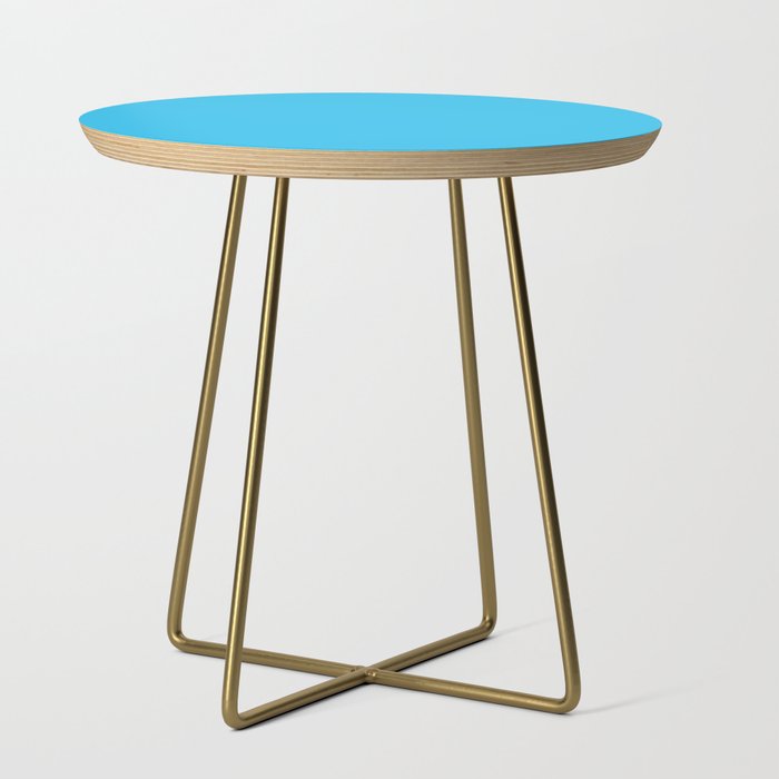 Turquoise Bright Blue Solid Color Side Table Gallery Image 1