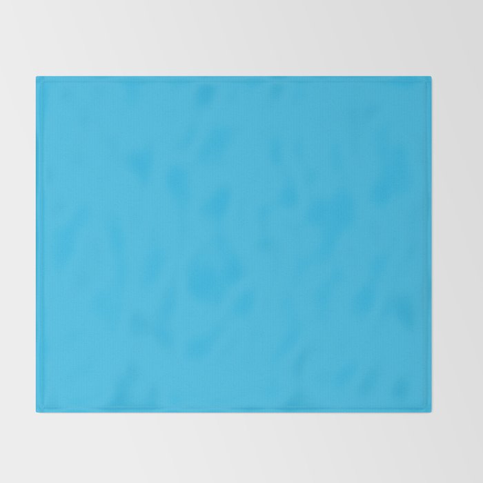 Turquoise Bright Blue Solid Color Throw Blanket Gallery Image 2