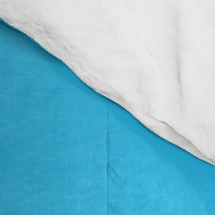 Turquoise Bright Blue Solid Color Comforter Gallery Image 4